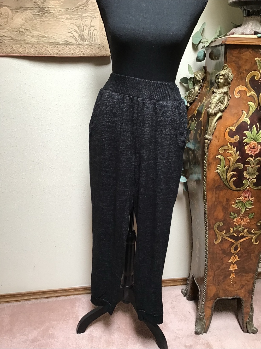 Chico's Zenergy Black Knit Track Pants